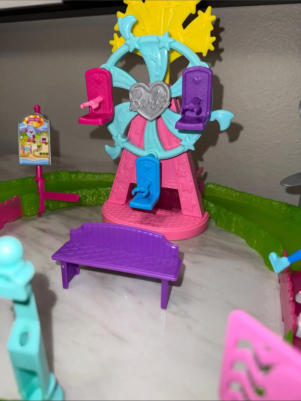 Barbie on the Go Carnival Track Playset White Pony & Figure